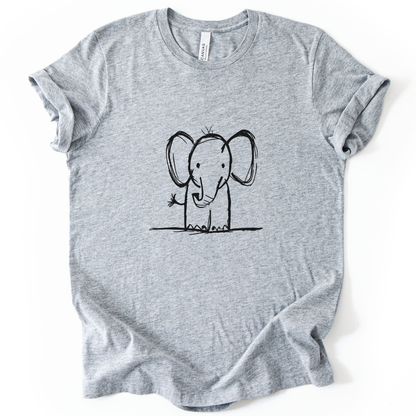 Elephant Sketch - Bella Canvas Super Soft Fitted T Shirt