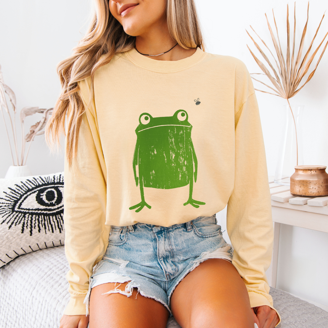 Frog - Comfort Colors Premium Long Sleeve T Shirt