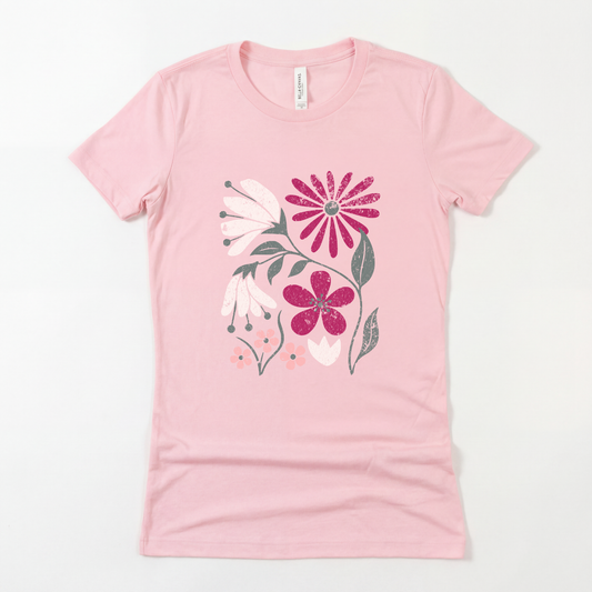 Field of Bloom — Women's Cut Fitted Tee
