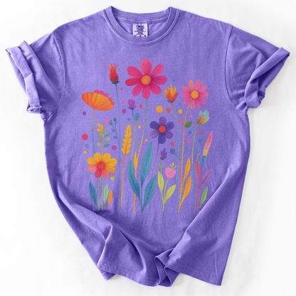 Vibrant Wildflower-  Comfort Colors Relaxed Fit Premium T Shirt
