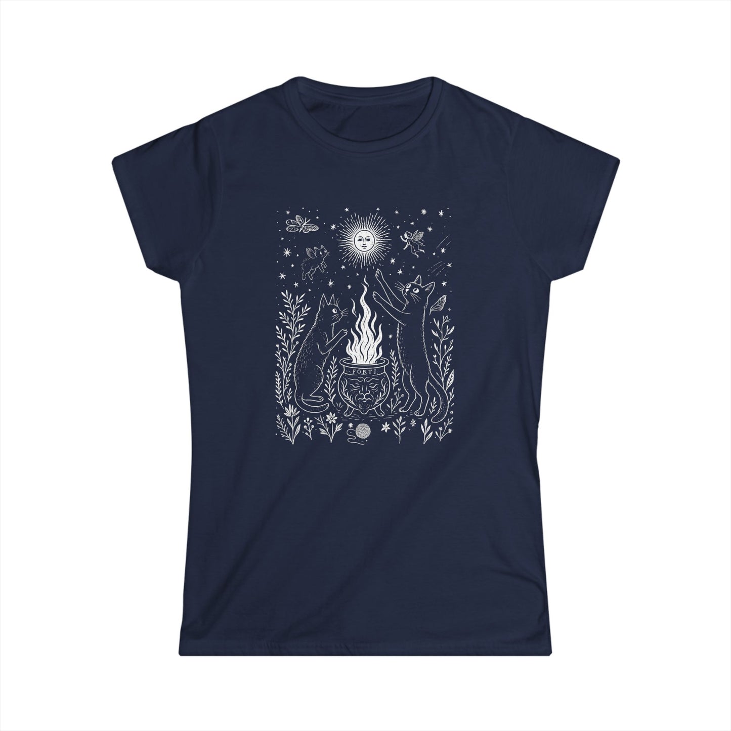 Midnight Meowgic - Women's Softstyle Tee