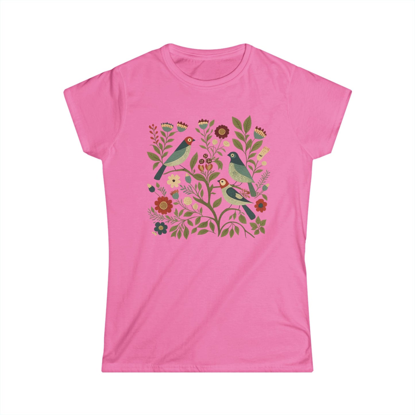 Folk Aviary - Women's Softstyle Tee