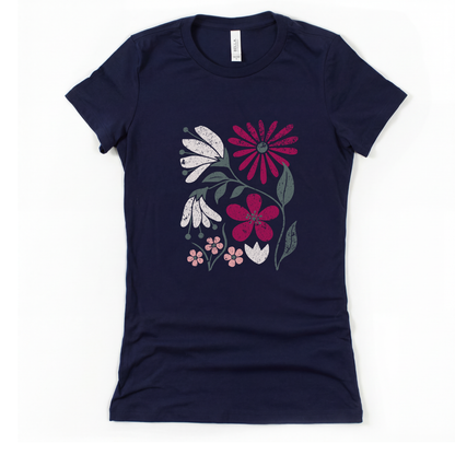 Field of Bloom — Women's Cut Fitted Tee