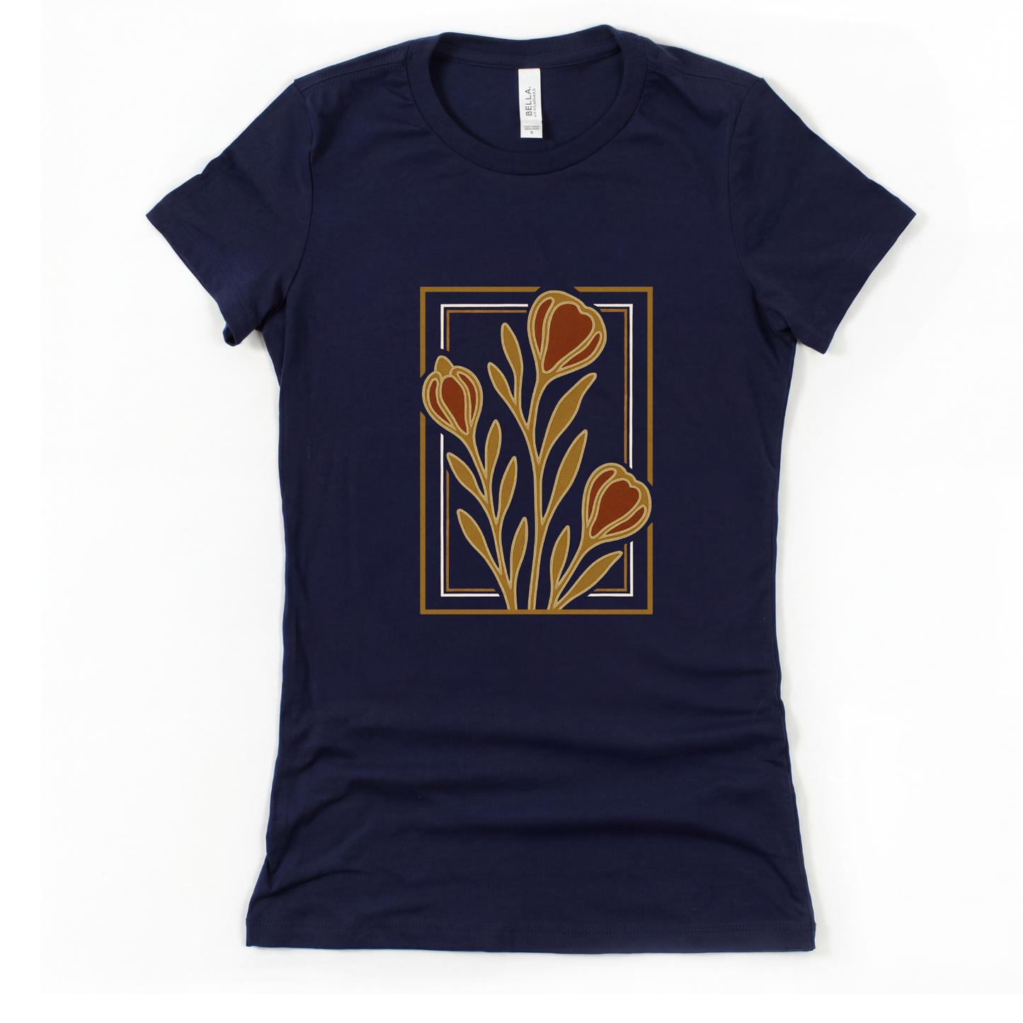 Floraison Noir — Women's Cut Fitted Tee