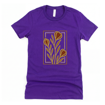 Floraison Noir — Women's Cut Fitted Tee