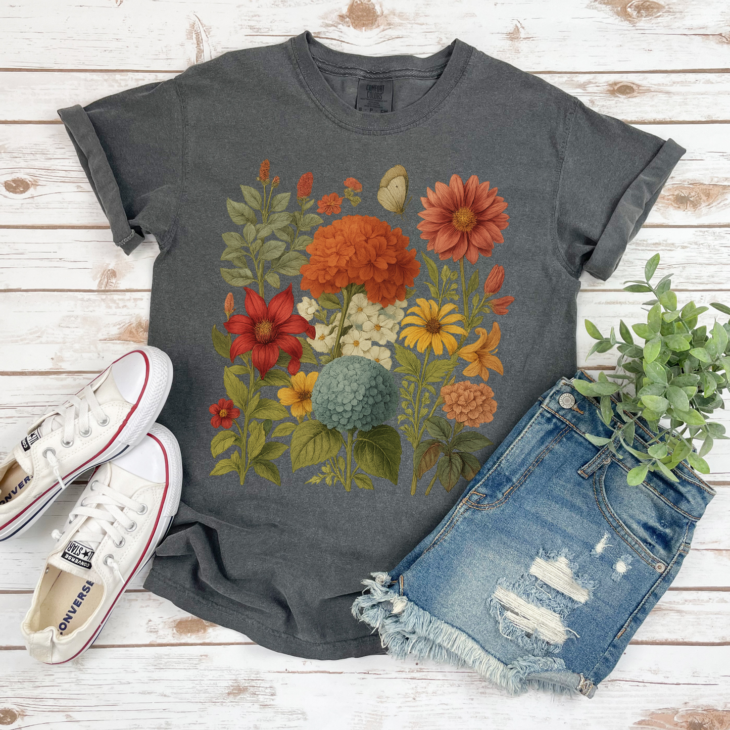 Hydrangea Bloom  -  Comfort Colors Relaxed Fit Premium T Shirt