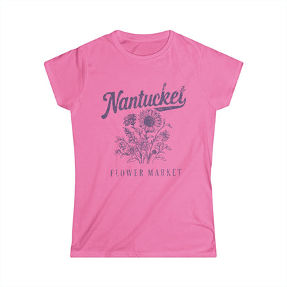 Nantucket Flower Market - Women's Softstyle Tee
