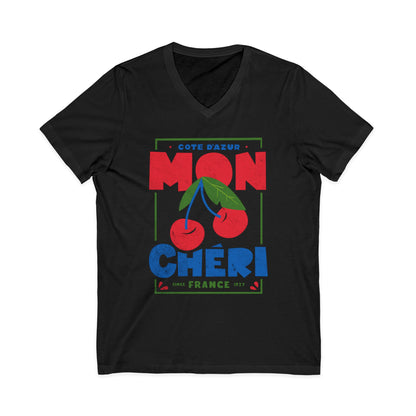 Mon Cheri - Short Sleeve V Neck