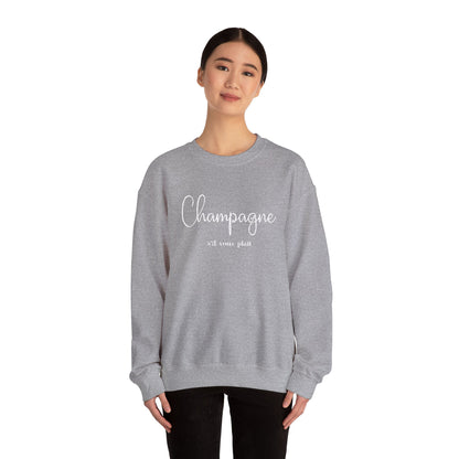 Champagne, s'il vous plait.  - Embroidery,  Crewneck