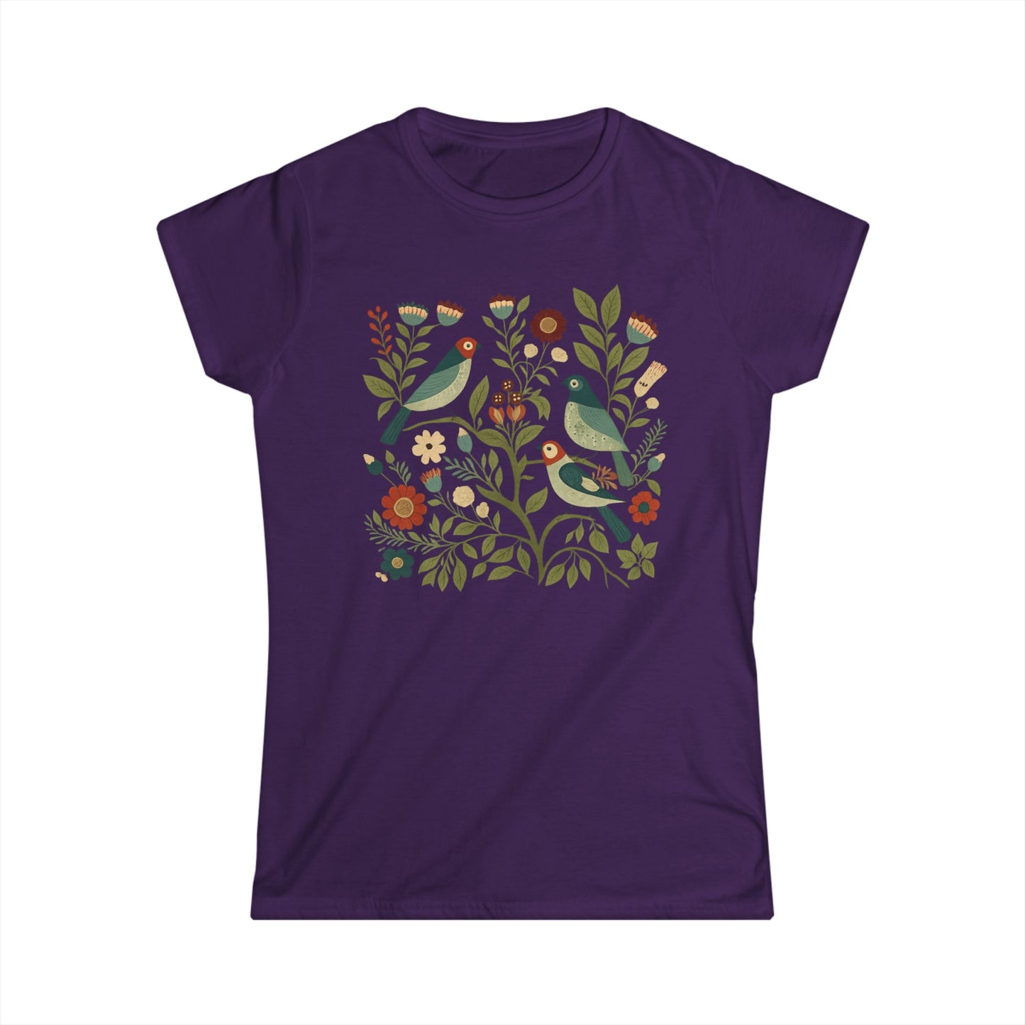Folk Aviary - Women's Softstyle Tee