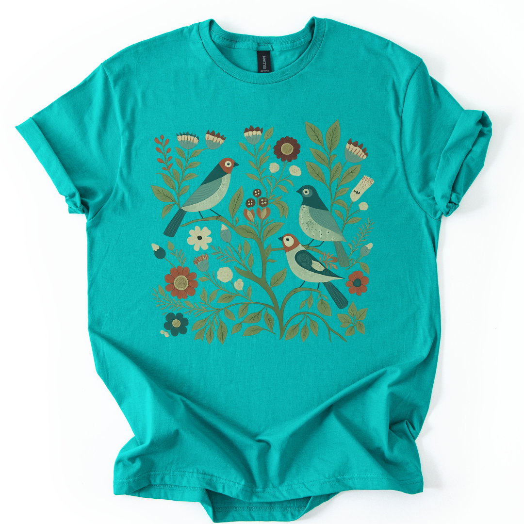 Folk Aviary  - Gildan Lightweight T Shirt