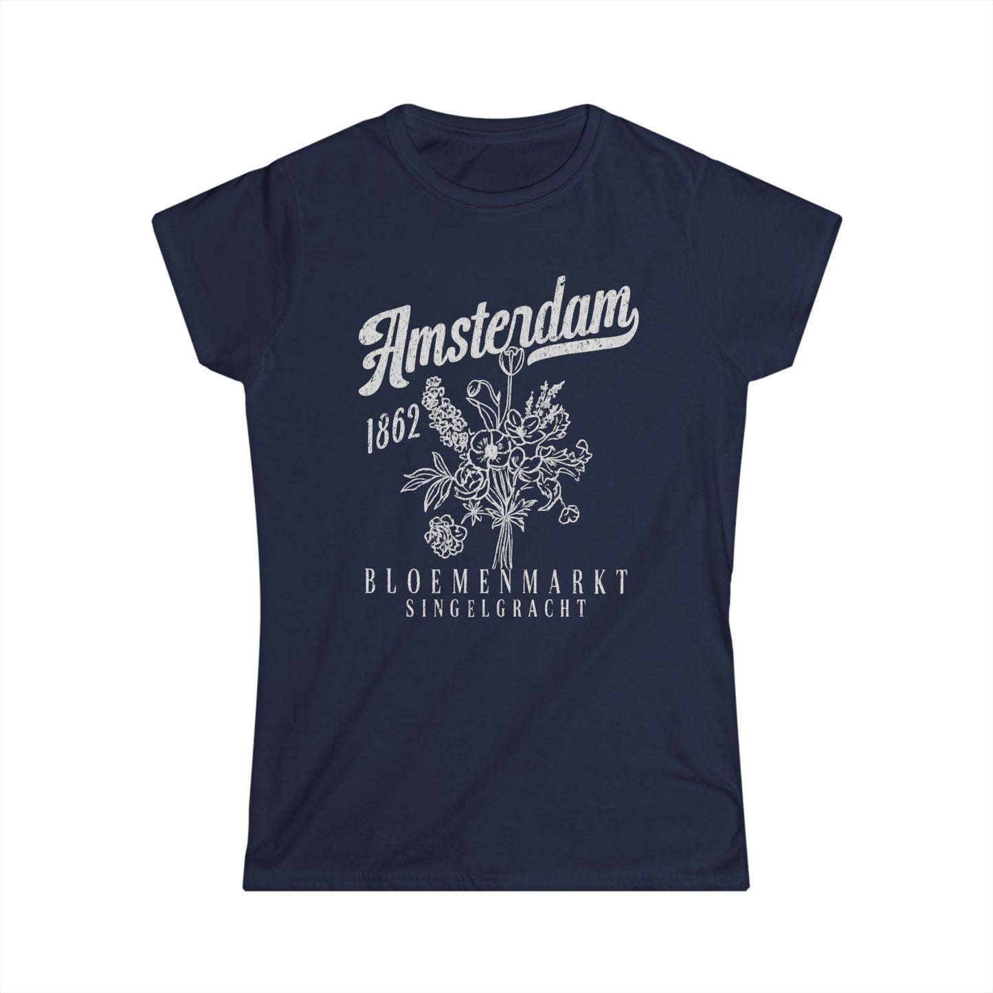 Amsterdam Flower Market - Women's Softstyle Tee