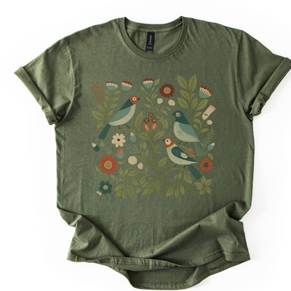 Folk Aviary  - Gildan Lightweight T Shirt
