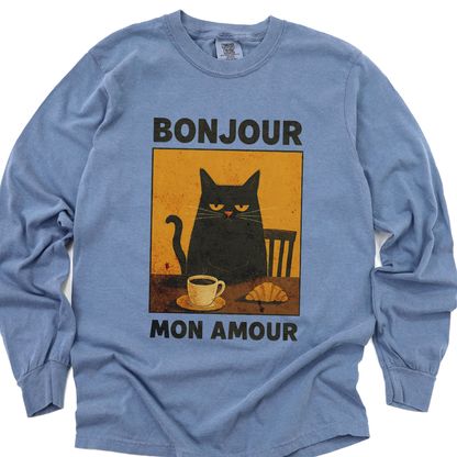 Bonjour Mon Amour - Comfort Colors Premium Long Sleeve T Shirt