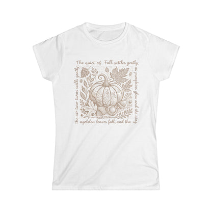 The Quiet Of Fall - Women's Cut Fitted Tee