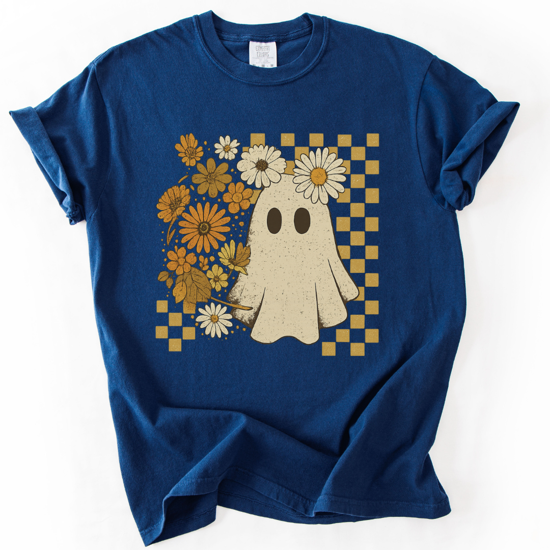 Floral Ghost -  Comfort Colors Relaxed Fit Premium T Shirt
