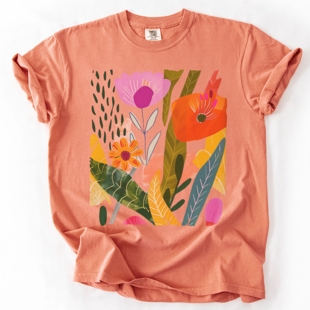 Modern Art Plant Print  - Comfort Colors Relaxed Fit Premium T Shirt