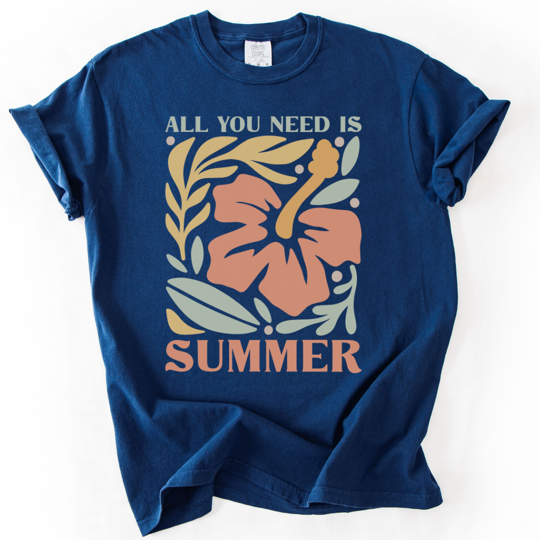 All You Need Is Summer-  Comfort Colors Relaxed Fit Premium T Shirt
