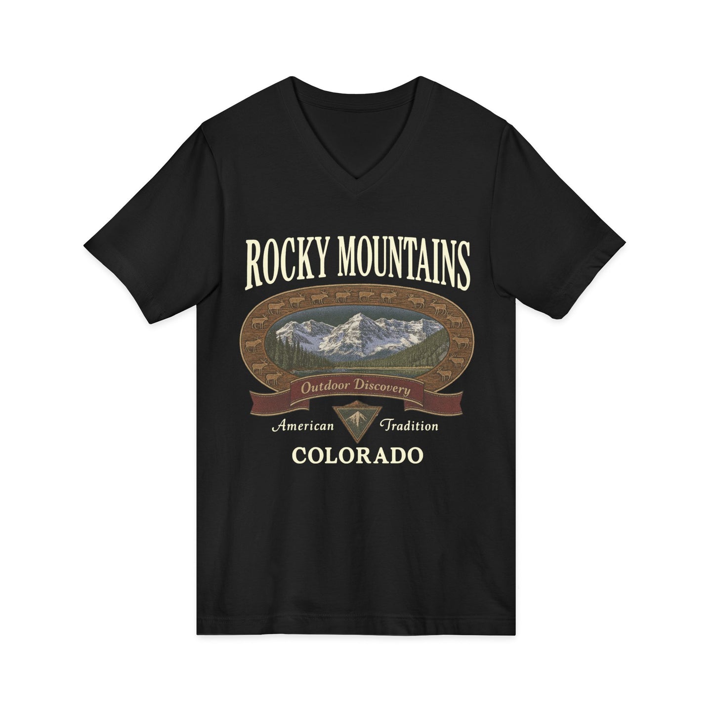 Rocky Mountains - Short Sleeve V Neck