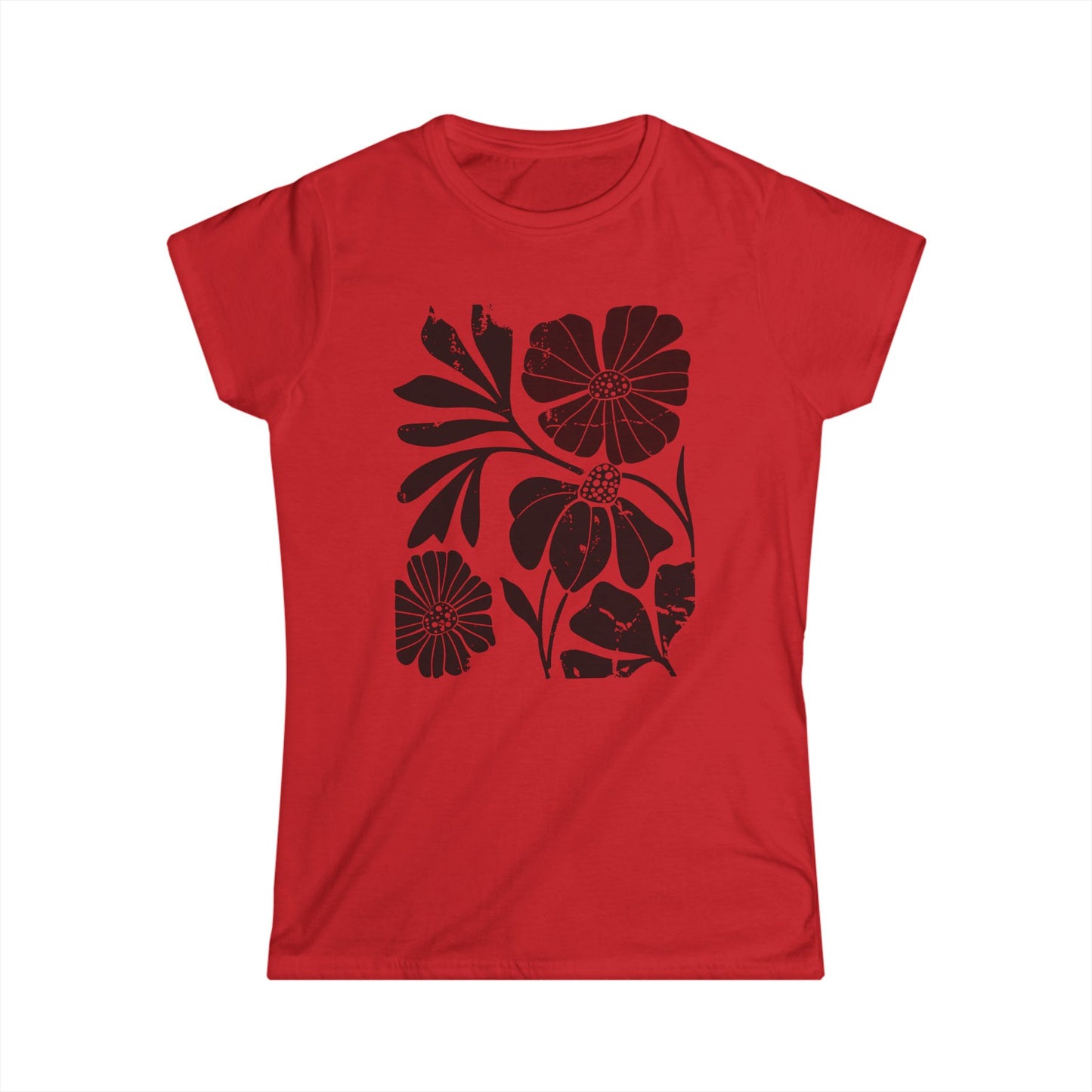 Artistic Boho Floral - Women's Softstyle Tee