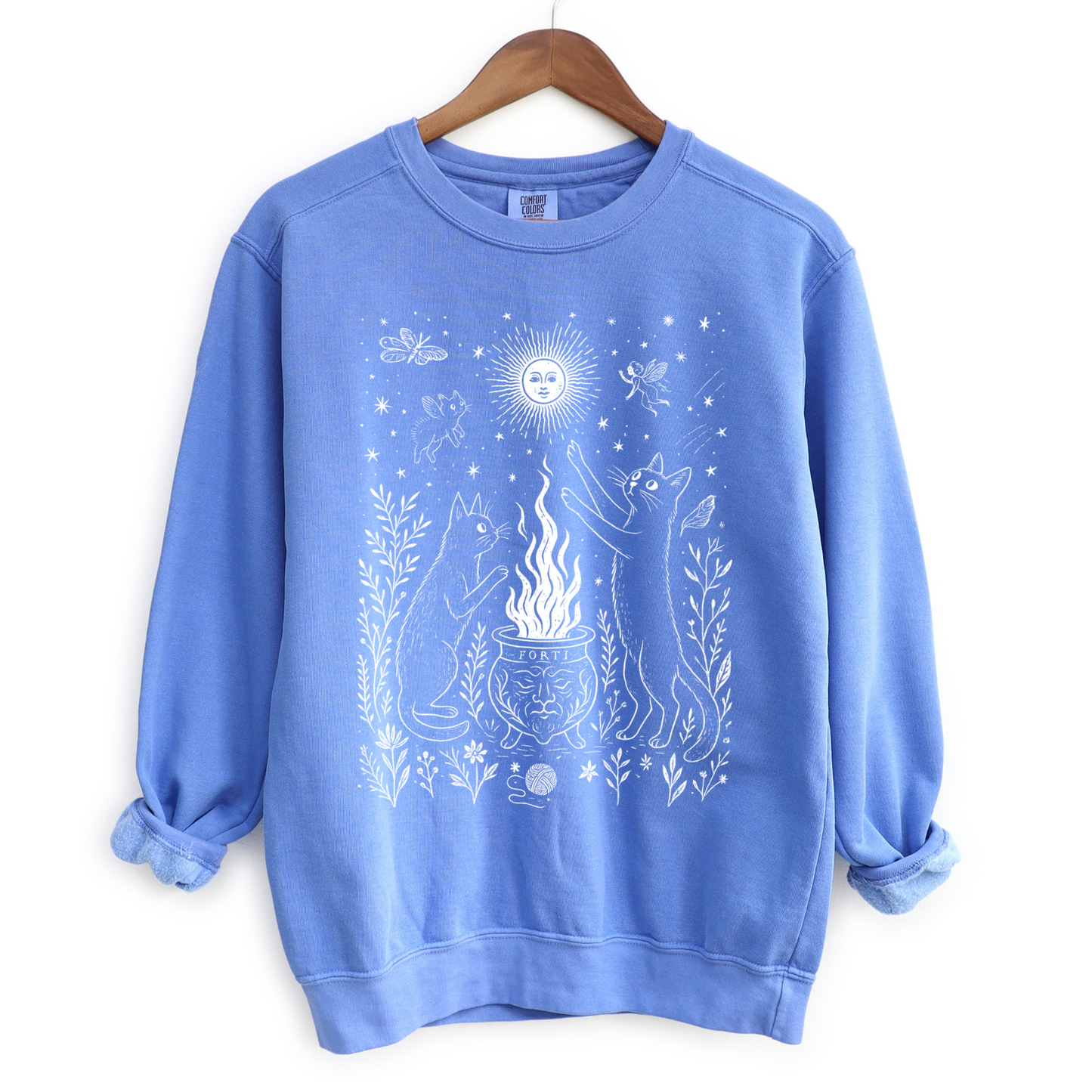 Midnight Meowgic - Comfort Colors Premium Heavyweight Sweatshirt