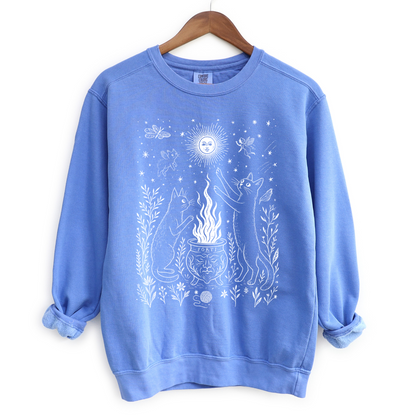 Midnight Meowgic - Comfort Colors Premium Heavyweight Sweatshirt
