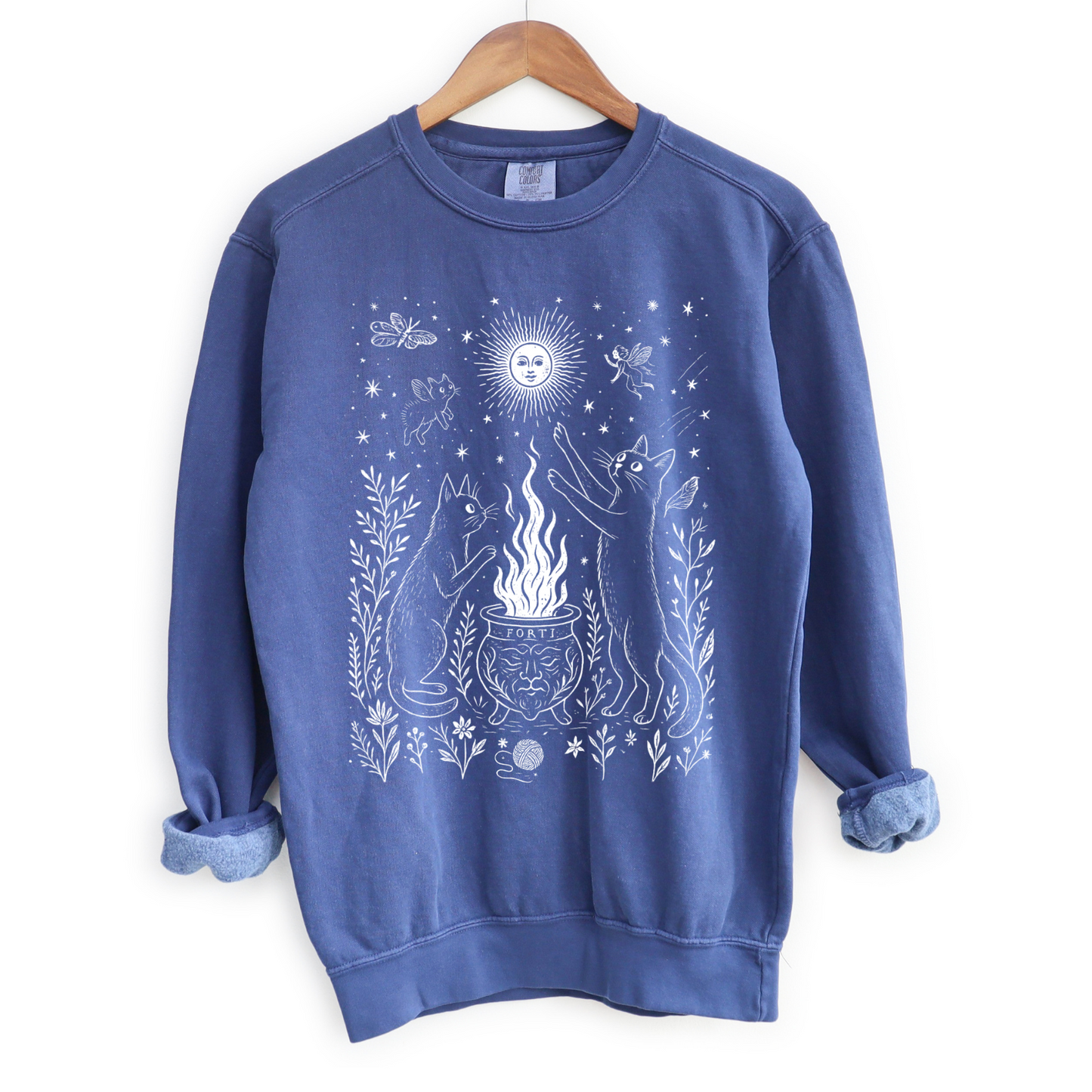 Midnight Meowgic - Comfort Colors Premium Heavyweight Sweatshirt
