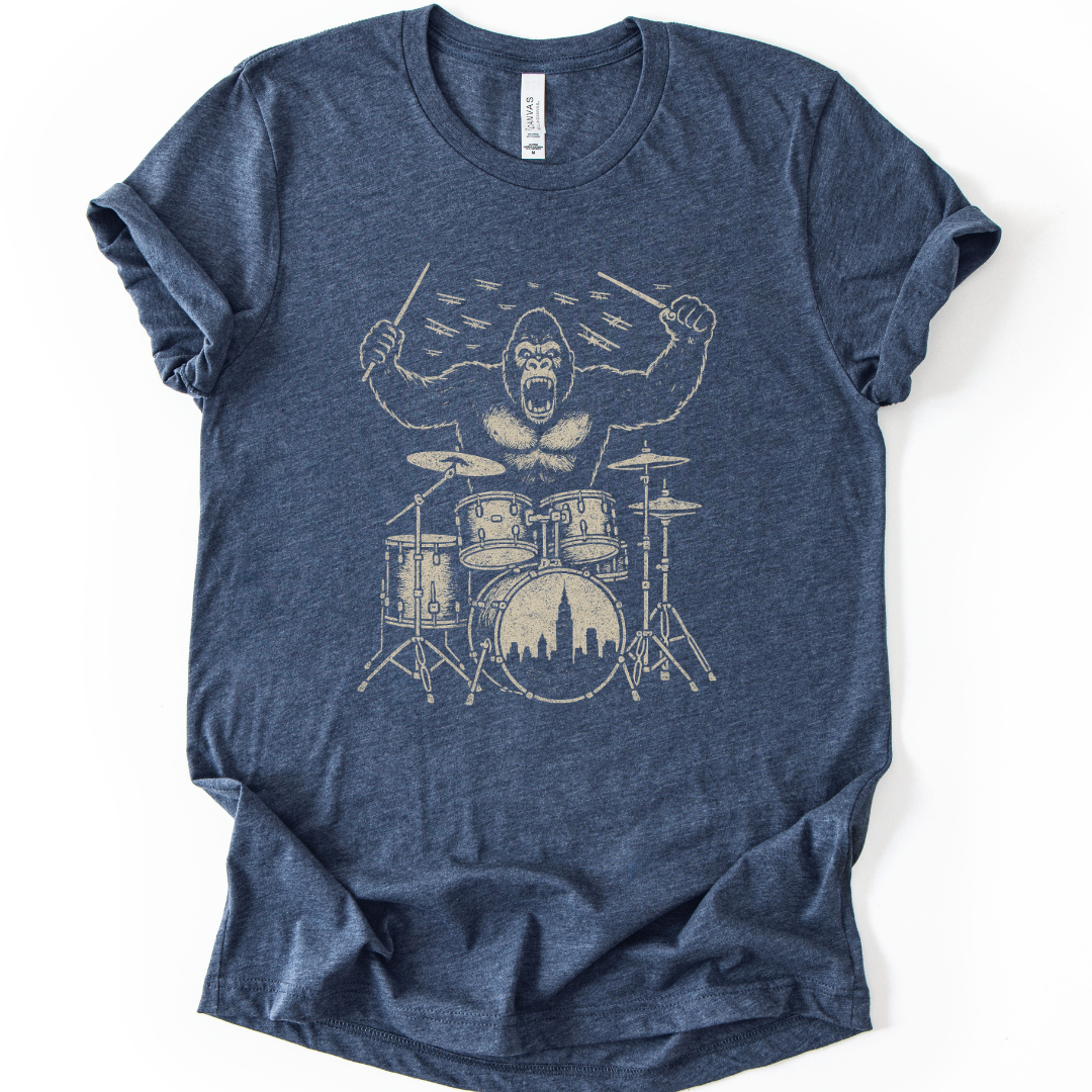 King Kong's Drum Solo - Bella Canvas Super Soft Fitted T Shirt