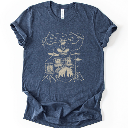 King Kong's Drum Solo - Bella Canvas Super Soft Fitted T Shirt