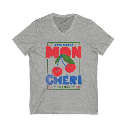 Mon Cheri - Short Sleeve V Neck
