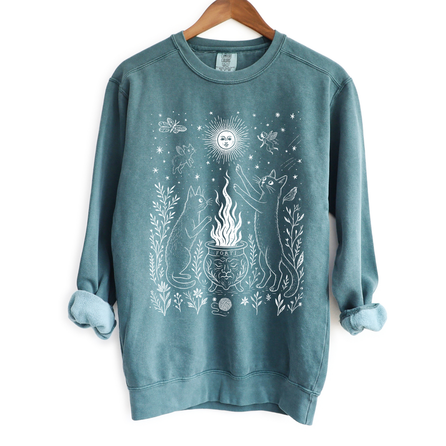 Midnight Meowgic - Comfort Colors Premium Heavyweight Sweatshirt