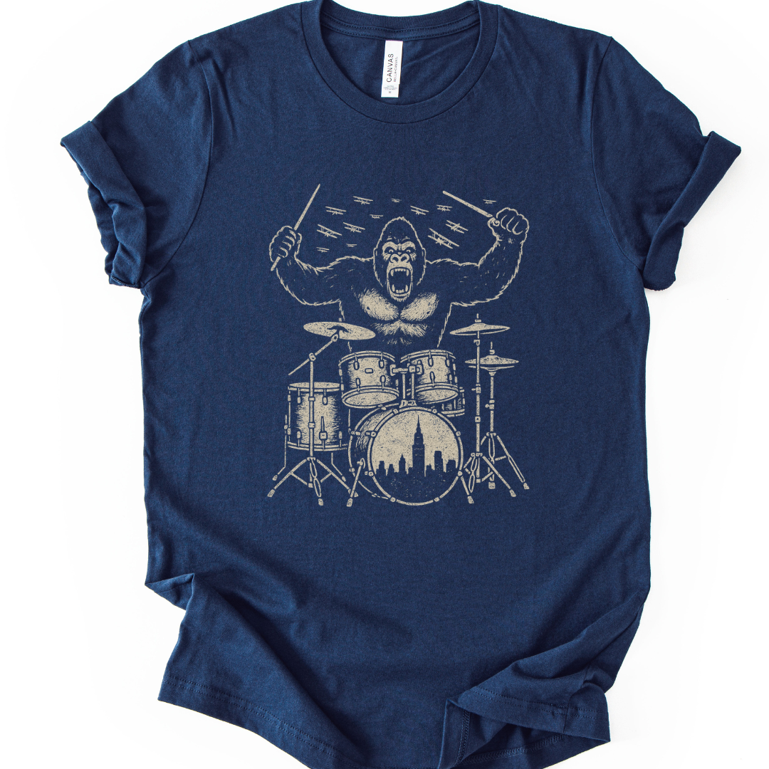 King Kong's Drum Solo - Bella Canvas Super Soft Fitted T Shirt