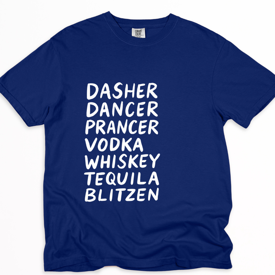 Festive Reindeers - Comfort Colors Relaxed Fit Premium T Shirt