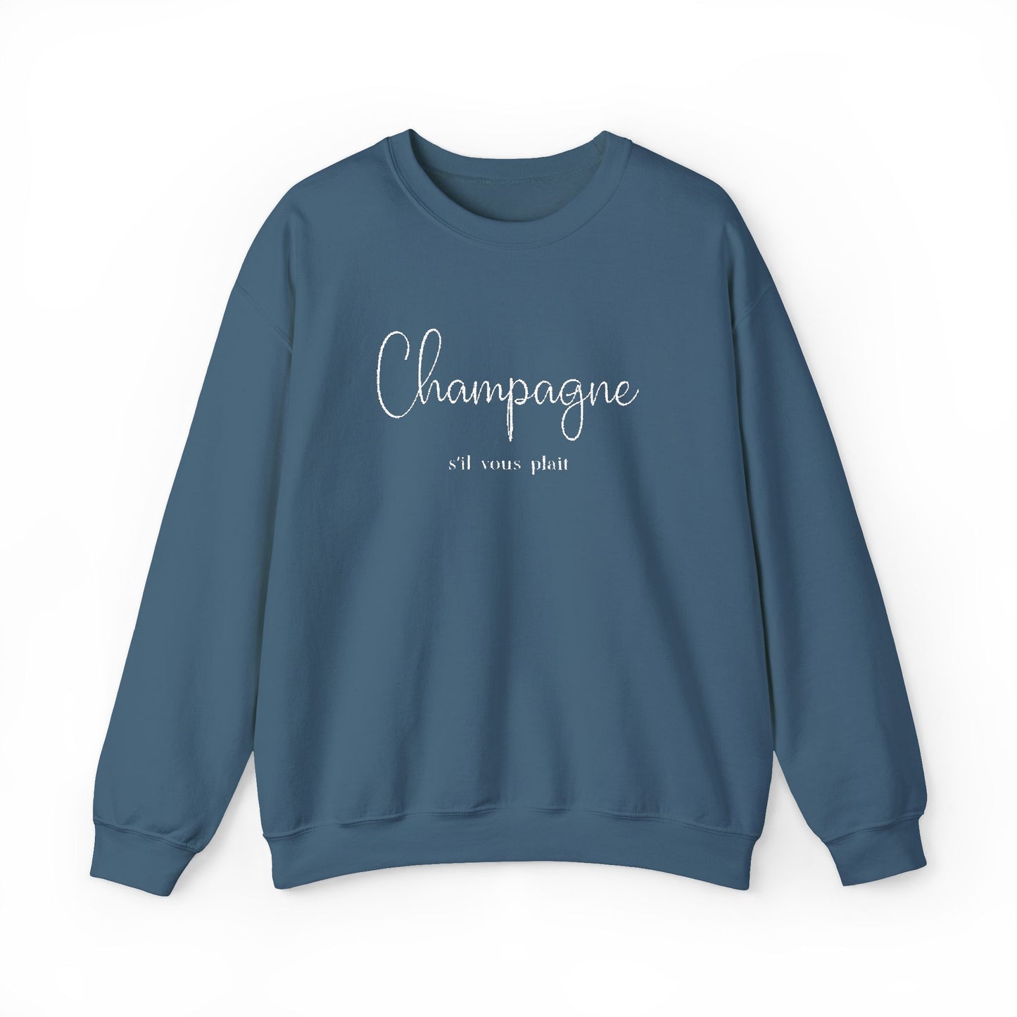 Champagne, s'il vous plait.  - Embroidery,  Crewneck
