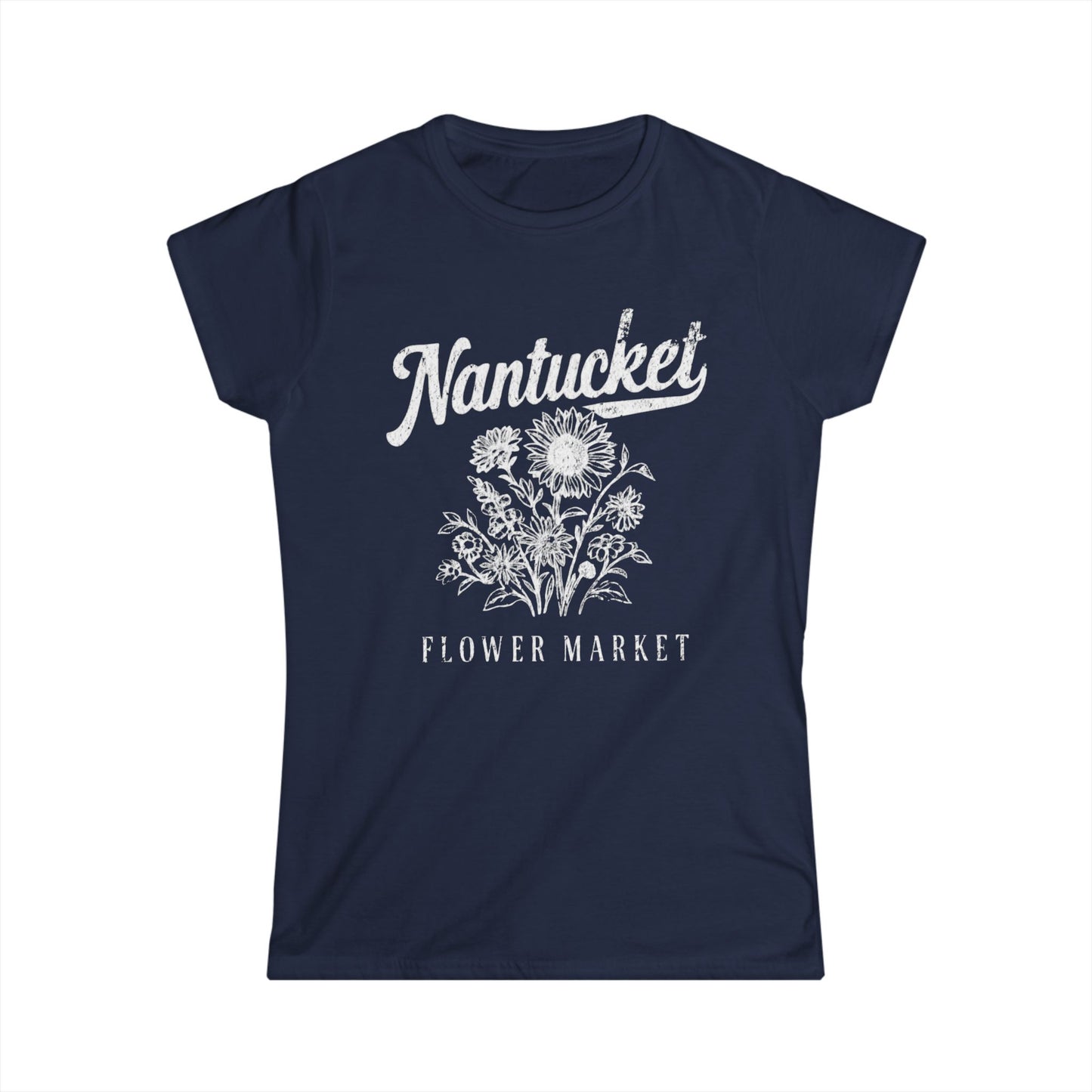 Nantucket Flower Market - Women's Softstyle Tee