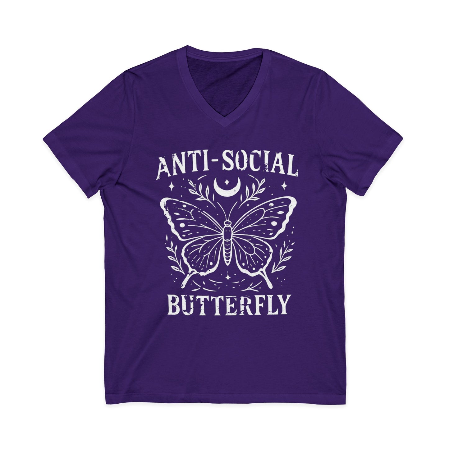 Anti-Social Butterfly - Short Sleeve V Neck