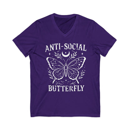 Anti-Social Butterfly - Short Sleeve V Neck