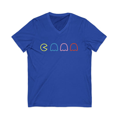 Pac Man - Short Sleeve V Neck