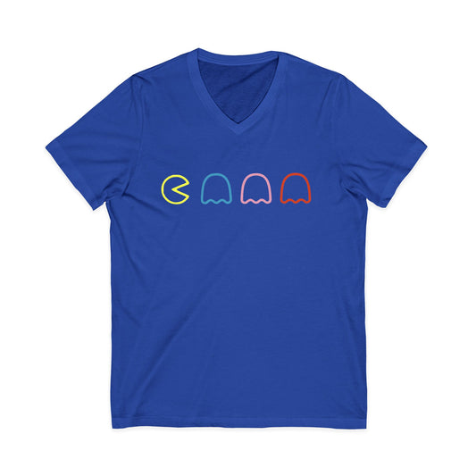 Pac Man - Short Sleeve V Neck