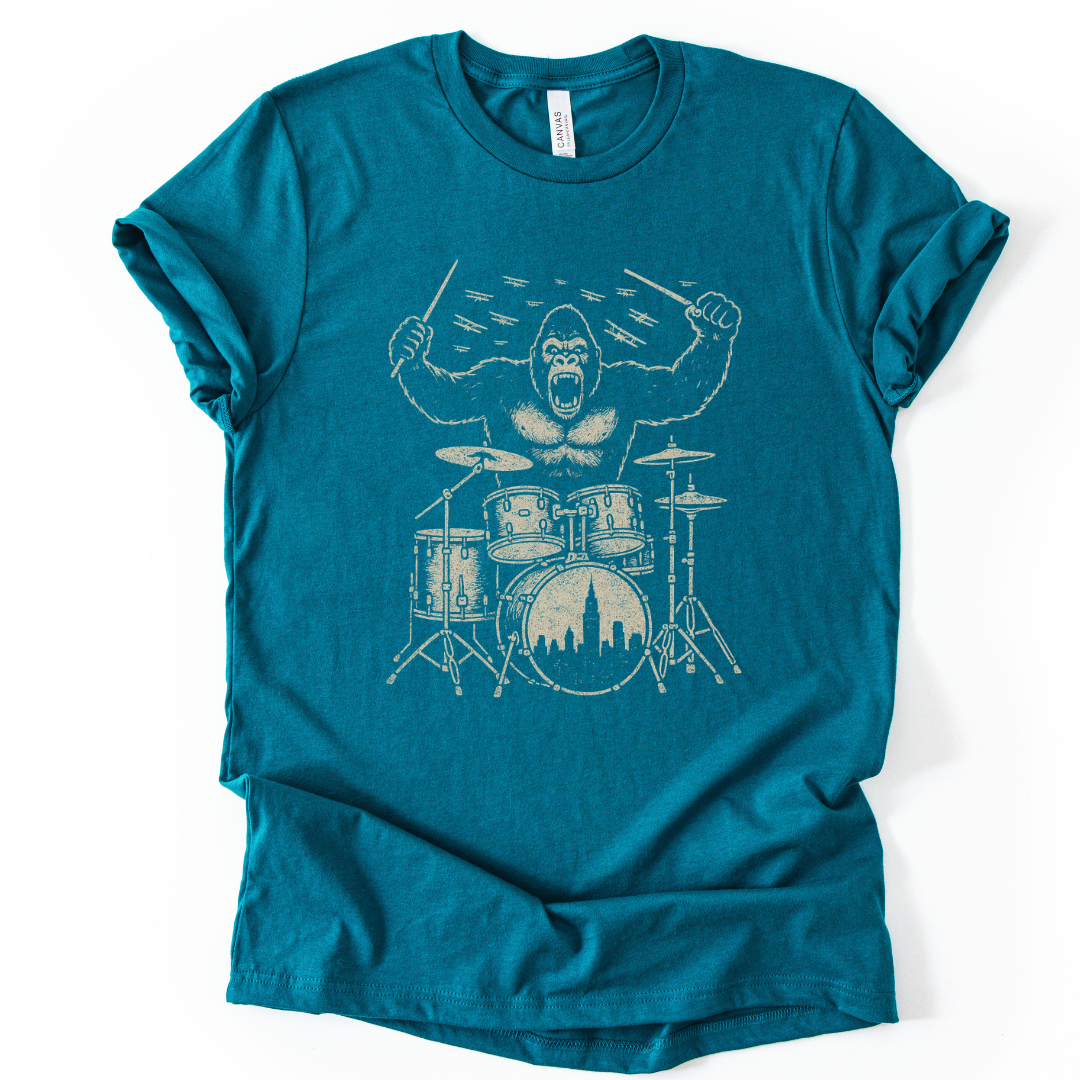 King Kong's Drum Solo - Bella Canvas Super Soft Fitted T Shirt
