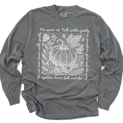 The Quiet Of Fall - Comfort Colors Premium Long Sleeve T Shirt
