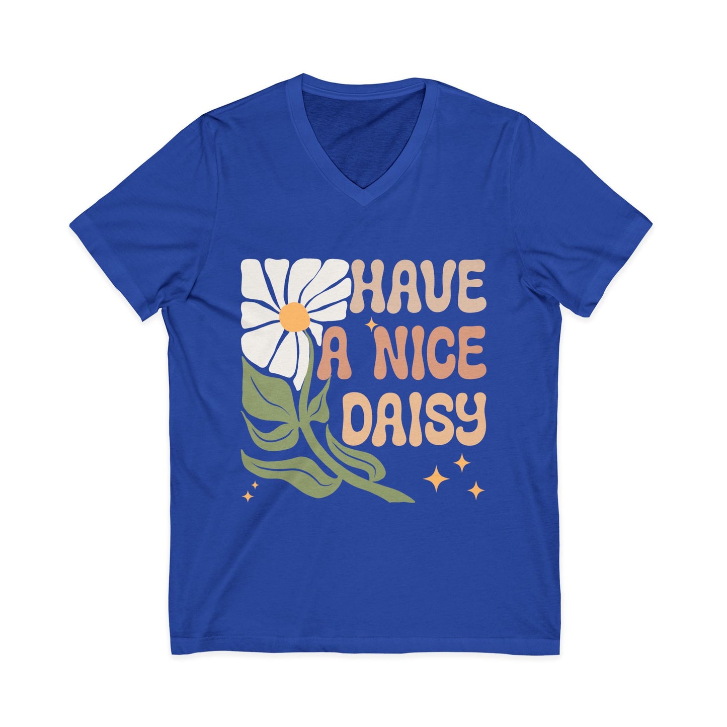 Have A Nice Daisy - Short Sleeve V Neck