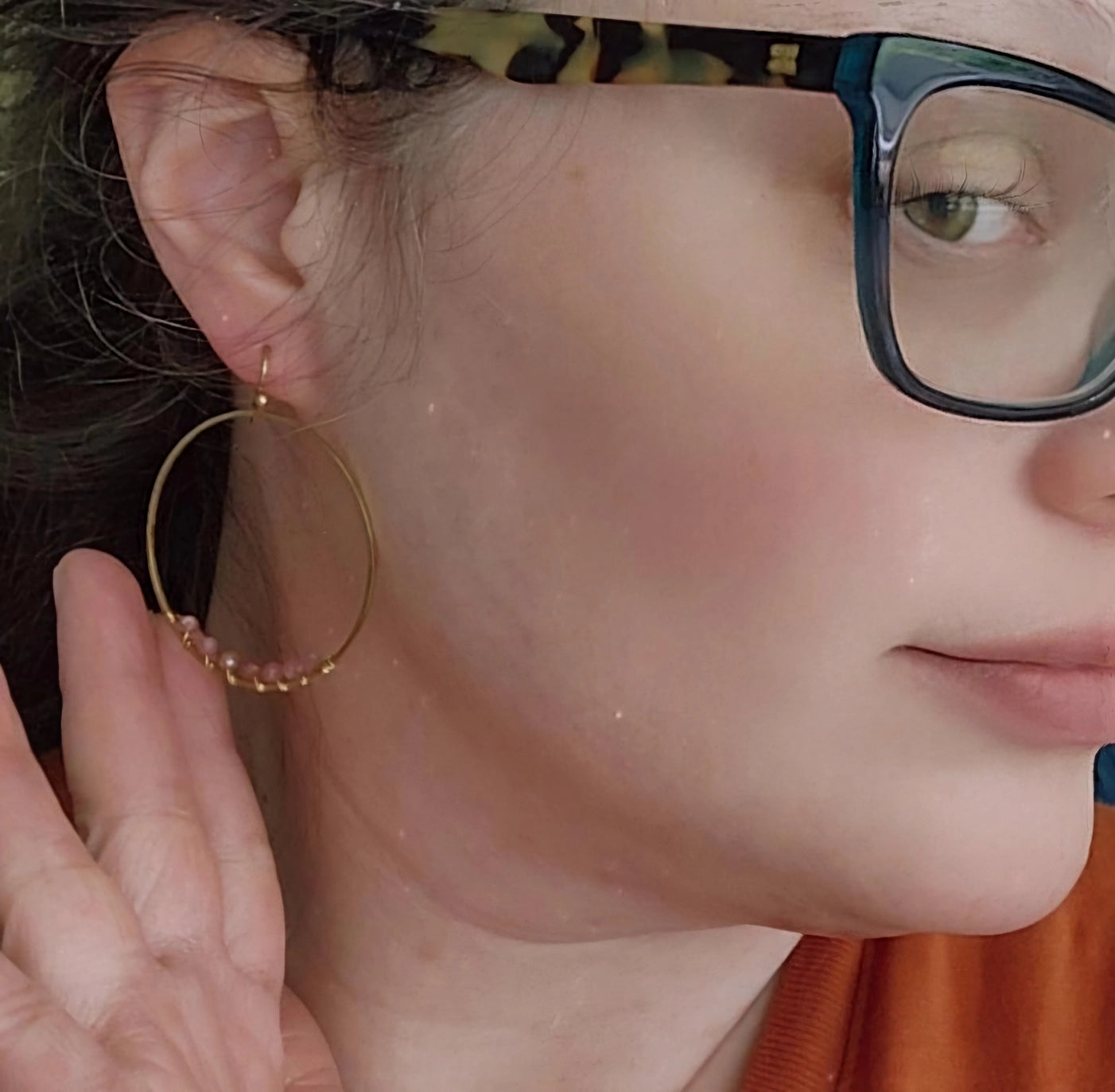 Gemstone Wrapped Dangle Earrings, Gifted To Joanna Gaines