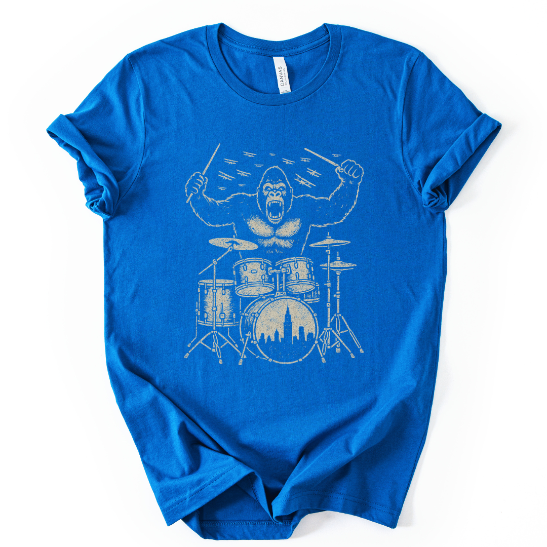 King Kong's Drum Solo - Bella Canvas Super Soft Fitted T Shirt