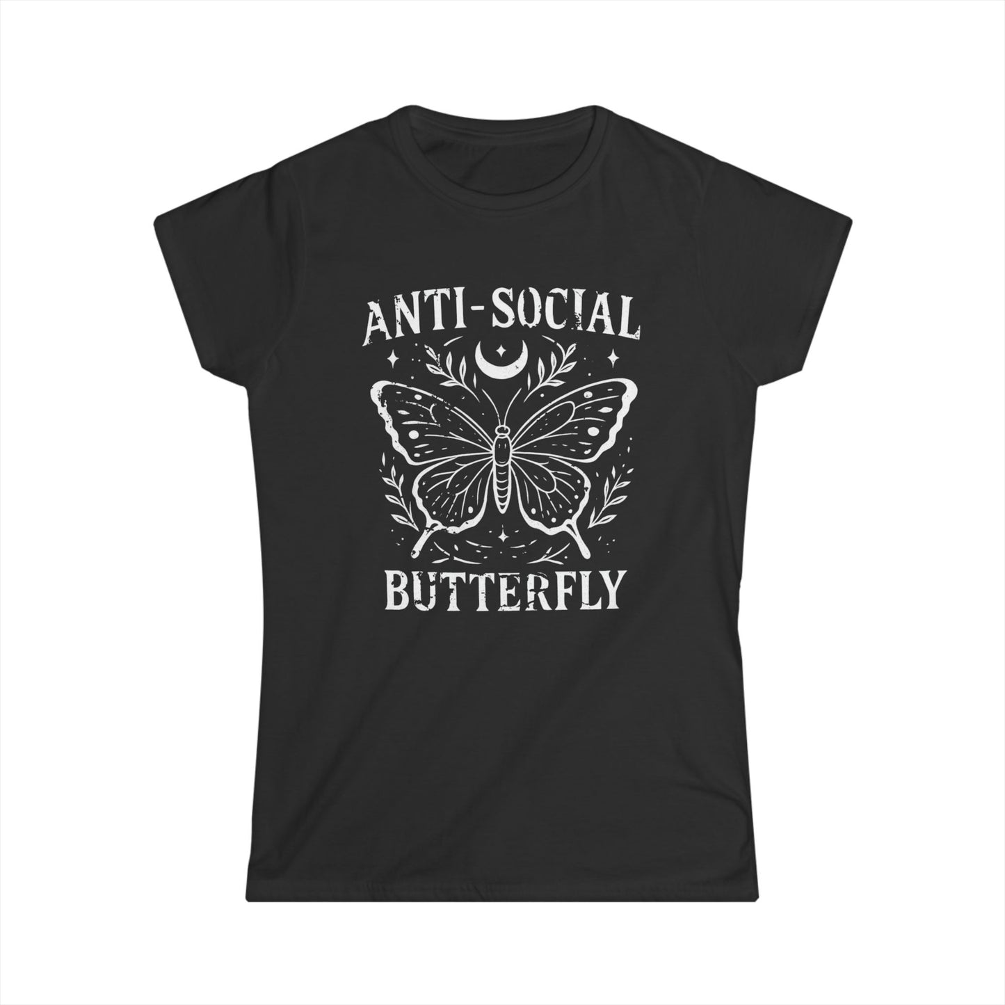 Anti-Social Butterfly - Women's Softstyle Tee