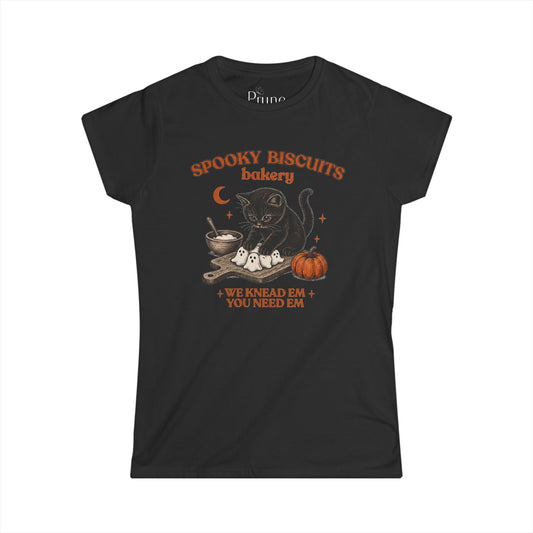 Spooky Biscuit Bakery - Women's Cut Fitted Tee