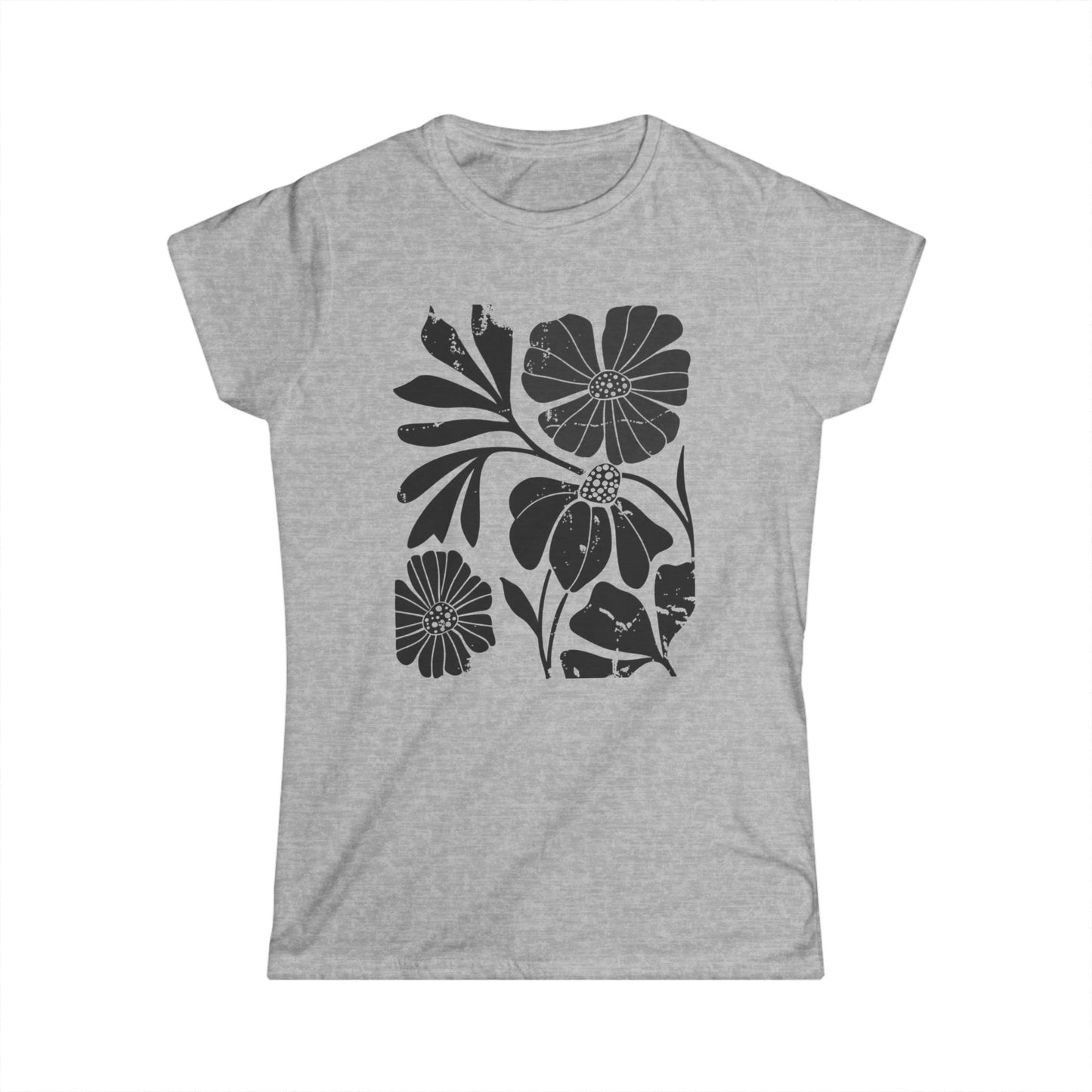 Artistic Boho Floral - Women's Softstyle Tee
