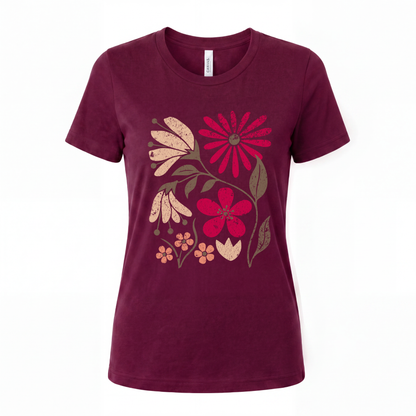 Field Of Bloom (Vintage Distressed Print) - Women's Perfect Tee