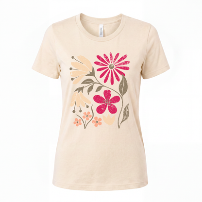 Field Of Bloom (Vintage Distressed Print) - Women's Perfect Tee
