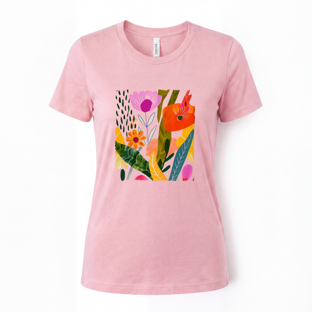 Modern Art Plant Print - Women's Perfect Tee